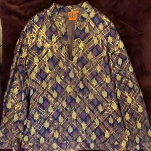 Tory Burch purple long sleeve top